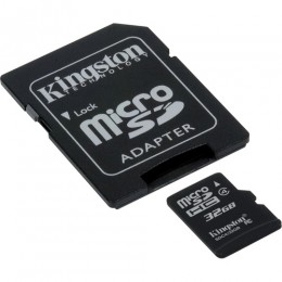 Kingston 32GB Class-4 Micro SDHC Memory Card with SD Adapter