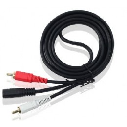 Choseal Q-374 3.5mm 1 Female to 2 Male RCA Cable 3M