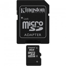 Kingston 8GB Class-4 Micro SDHC Memory Card with SD Adapter