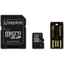 Kingston 4GB Class-10 G2 Micro SDHC Memory Card Mobility Kit
