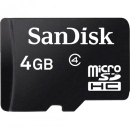 SanDisk 4GB Class-4 Micro SDHC Memory Card with SD Adapter