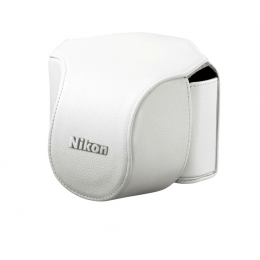 Nikon Leather Body Case Set for Nikon 1 V1 Digital Camera with VR 10-30mm Lens (White) 