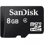 SanDisk 8GB microSDHC Memory Card Class 4 With SD Adapter